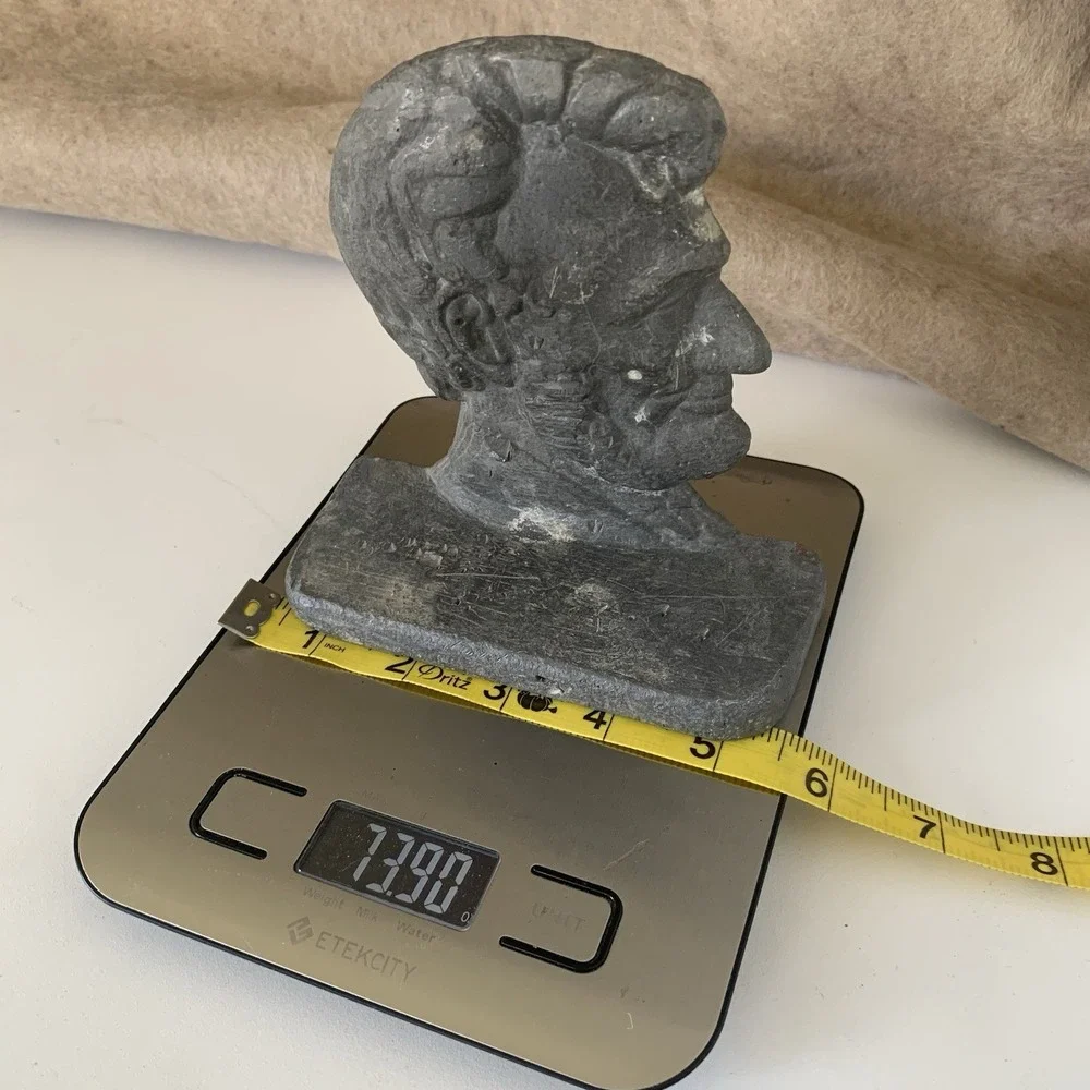 Abraham Lincoln Heavy Bookends Door‎ Stops Lead Metal Antique